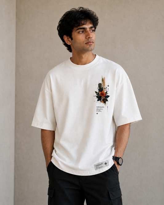 Ember Bloom Graphic Oversized T-Shirt