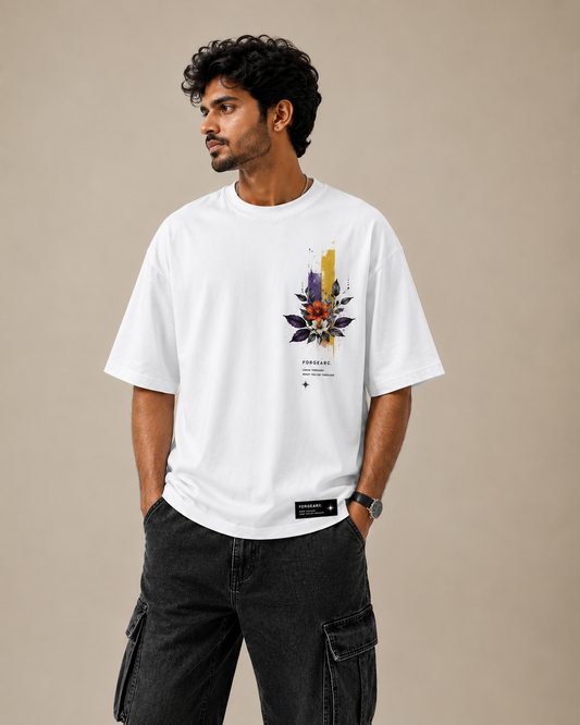 Grow Through Oversized Floral Graphic T-Shirt