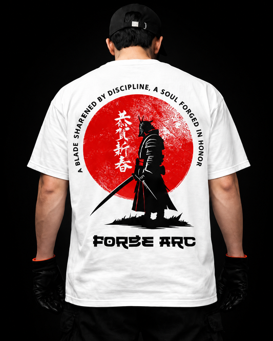 Forge Arc  Discipline Tee – White Streetwear