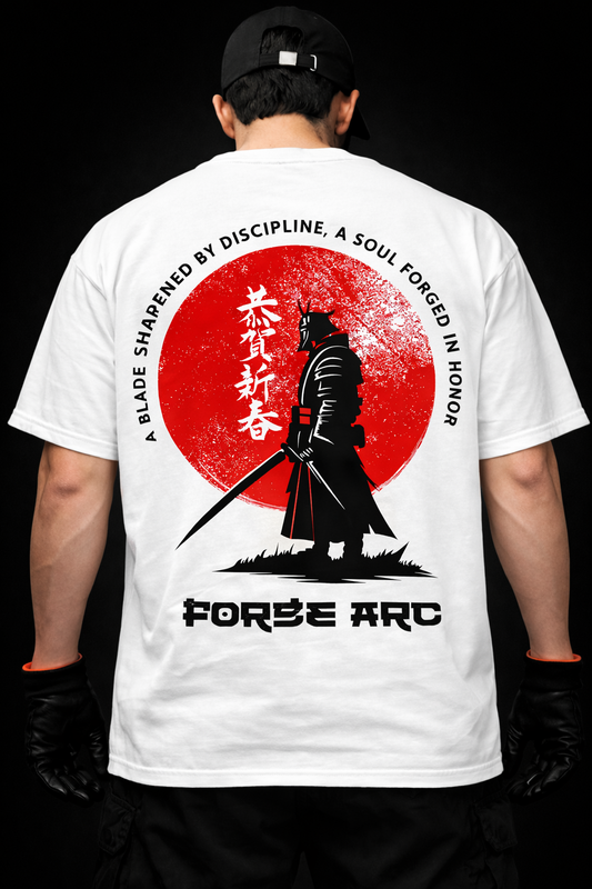 Forge Arc  Discipline Tee – White Streetwear