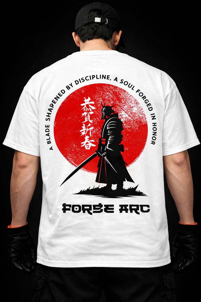 Forge Arc  Discipline Tee – White Streetwear